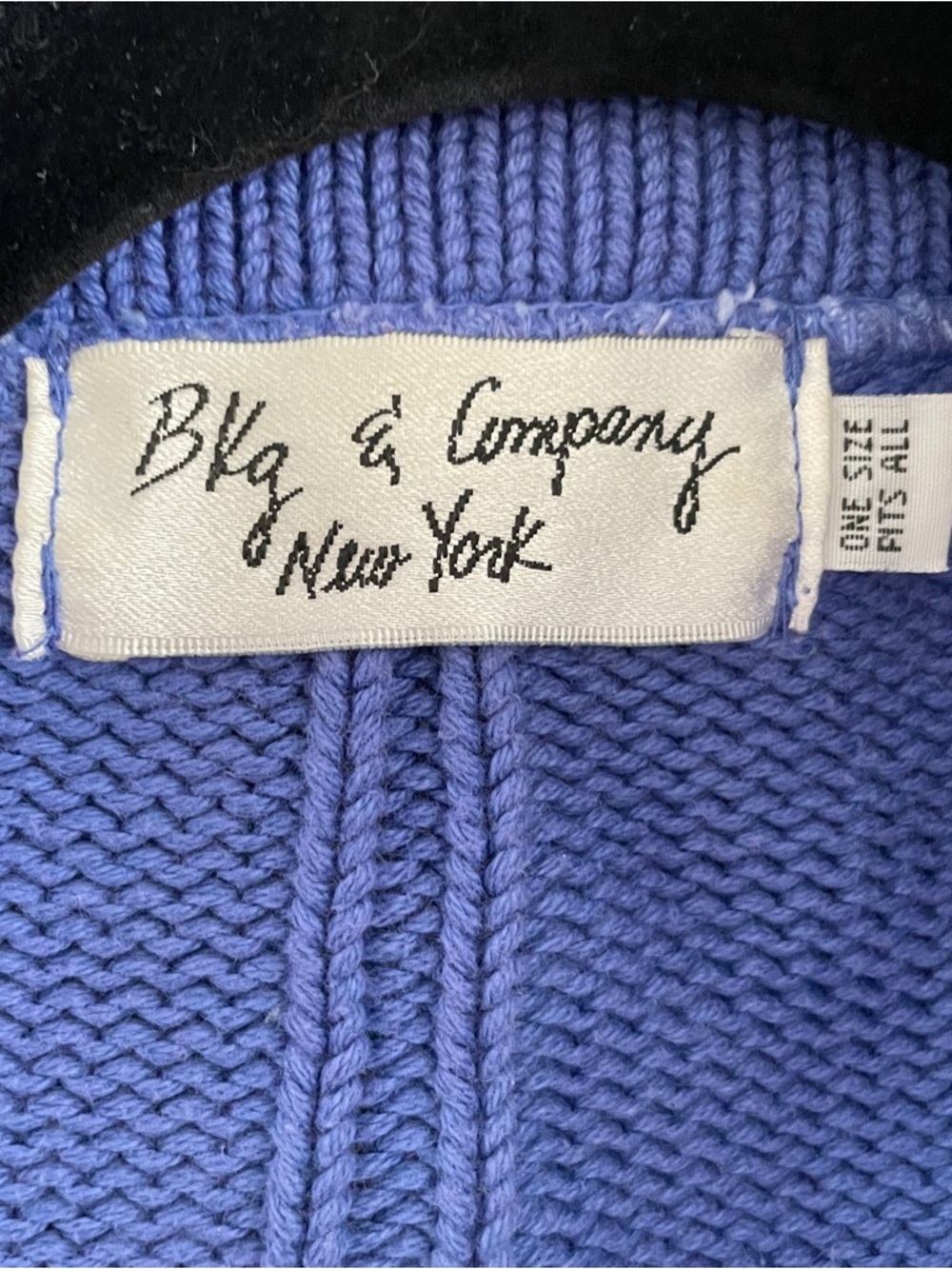 Vintage Blue Button-Front Knit Jacket - Picture 4 of 8